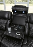 Picture of Boyington Black Leather Power Reclining Sofa