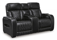 Picture of Boyington Black Leather Power Reclining Loveseat