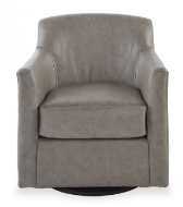 Picture of Bradney Leather Swivel Accent Chair