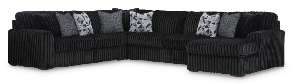Picture of Midnight Onyx 4-Piece Right Arm Facing Sectional
