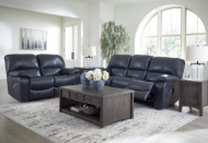 Picture of Leesworth Ocean Leather 2-Piece Power Reclining Living Room Set
