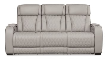 Picture of Boyington Gray Leather Power Reclining Sofa