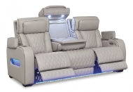 Picture of Boyington Gray Leather Power Reclining Sofa
