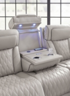 Picture of Boyington Gray Leather Power Reclining Sofa