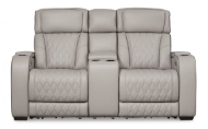 Picture of Boyington Gray Leather Power Reclining Loveseat