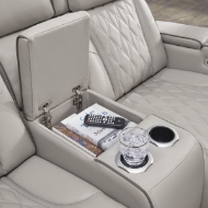 Picture of Boyington Gray Leather Power Reclining Loveseat