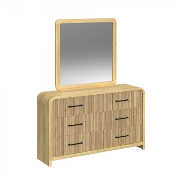 Picture of Ridgemont Natural Dresser & Mirror
