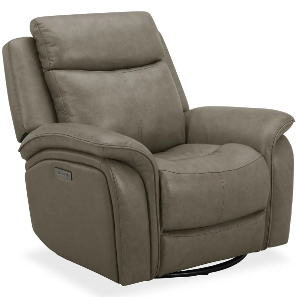 Picture of Grant Cobblestone Leather Power Glider Recliner