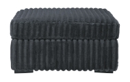 Picture of Midnight Gunmetal Oversized Accent Ottoman