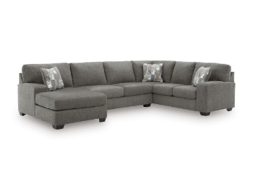 Picture of Wilshire Grey 3-Piece Left Arm Facing Sleeper Sectional