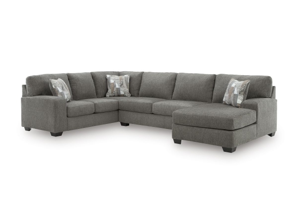 Picture of Wilshire Grey 3-Piece Right Arm Facing Sleeper Sectional