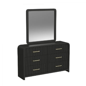 Picture of Ridgemont Black Dresser & Mirror