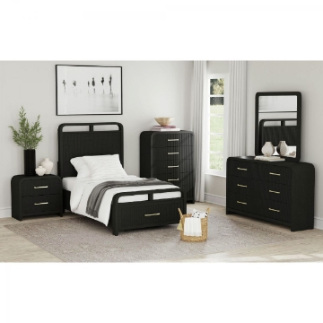 Picture of Ridgemont Black 6-Piece Twin Storage Bedroom Set