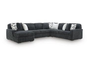 Picture of Midnight Gunmetal 4-Piece Left Arm Facing Sectional